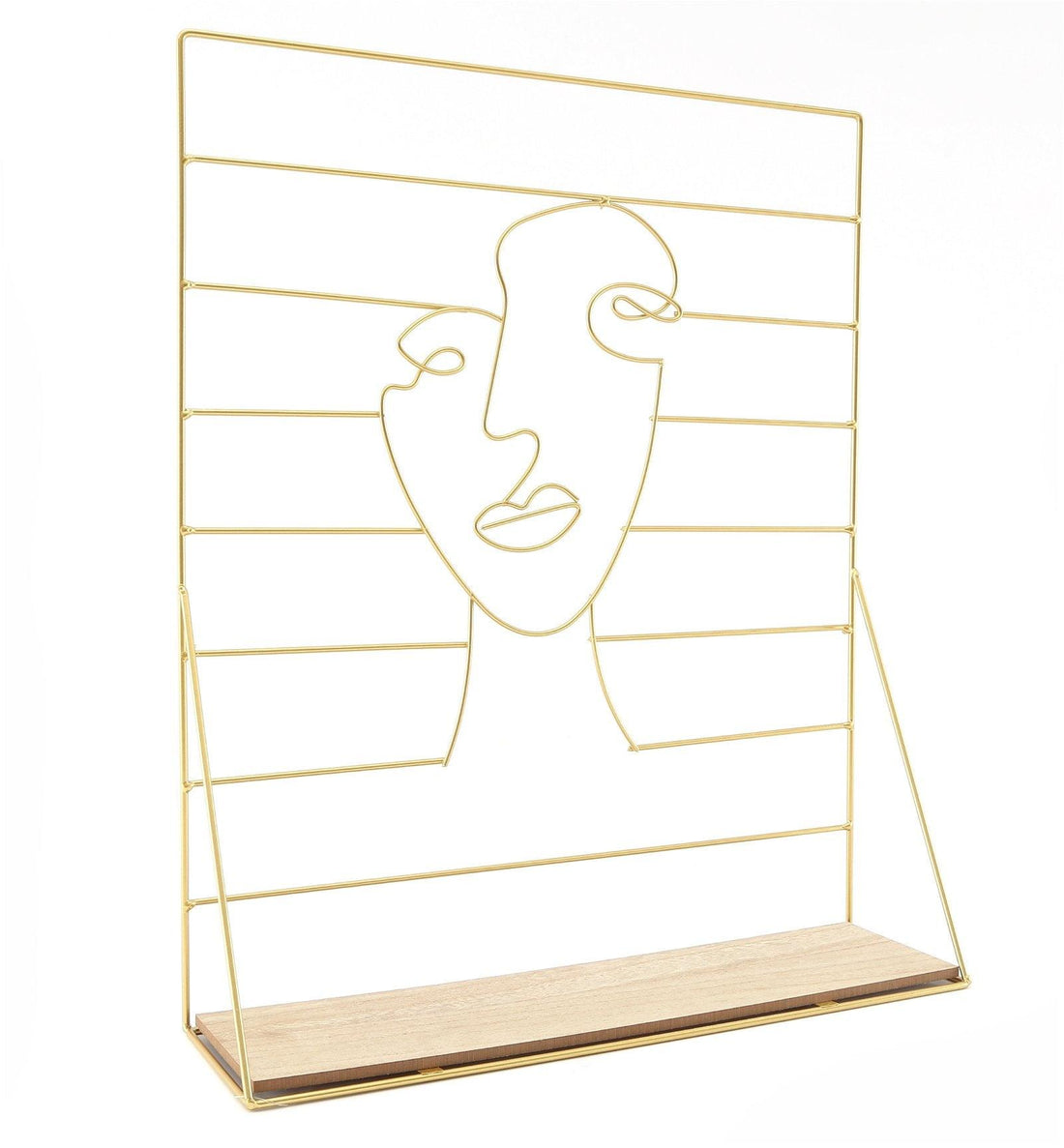 Gold Wire Face Jewellery Hanger - £26.99 - Freestanding Shelving 