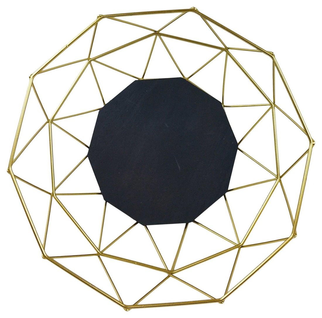 Golden Geometric Style Wire Bowl - £18.99 - Bowls & Plates 