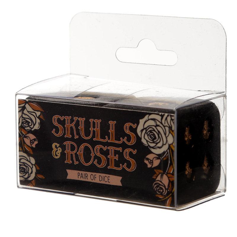 Gothic Black and Gold Set of 2 Skull Dice - £7.99 - 