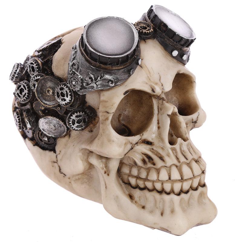 Gothic Steam Punk Skull Decoration with Goggles - £16.99 - 