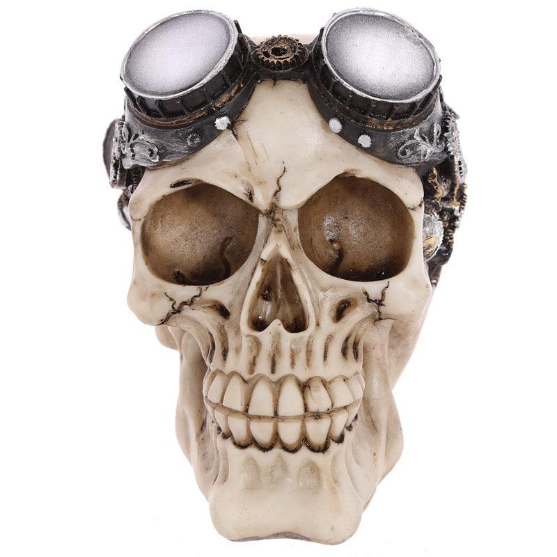 Gothic Steam Punk Skull Decoration with Goggles - £16.99 - 