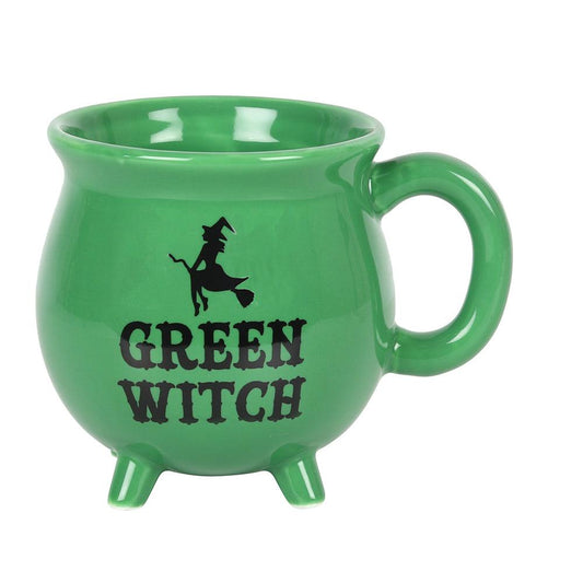 Green Witch Cauldron Mug-Mugs Cups