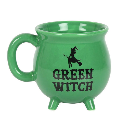 Green Witch Cauldron Mug - £12.99 - Mugs Cups 