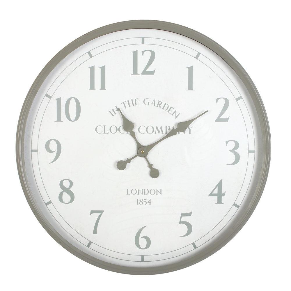 Grey Garden Clock with Glass - £84.99 - Wall Clocks 