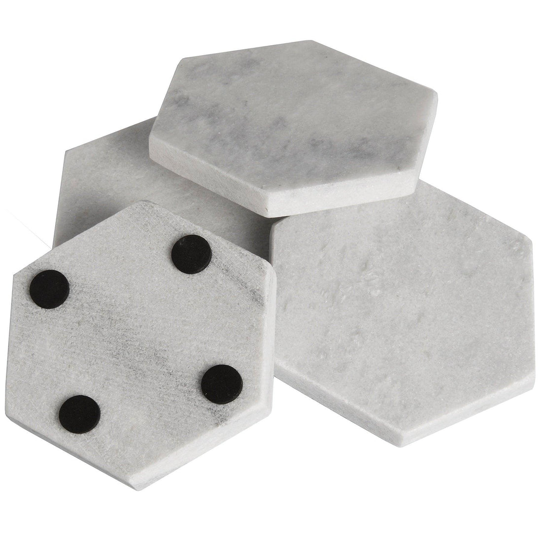 Grey Marble Hexagonal Coasters - £29.95 - Gifts & Accessories > Kitchen And Tableware 
