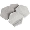 Grey Marble Hexagonal Coasters-Gifts & Accessories > Kitchen And Tableware
