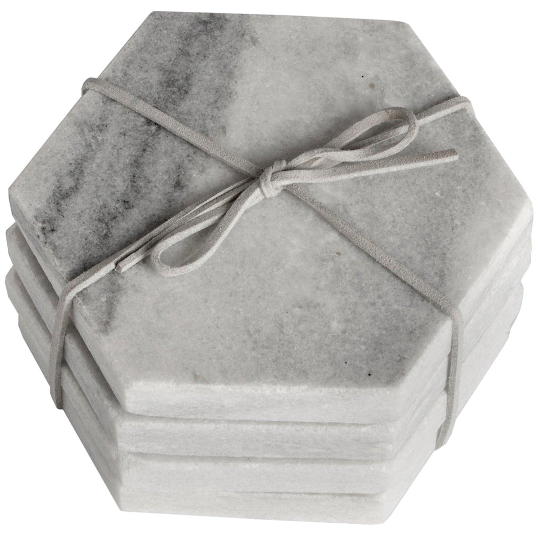 Grey Marble Hexagonal Coasters - £29.95 - Gifts & Accessories > Kitchen And Tableware 