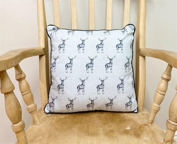 Grey Scatter Cushion With A Stag Print Design - £25.99 - Throw Pillows 