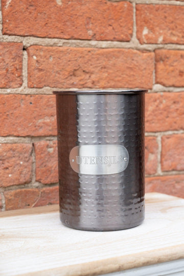 Grey Stainless Steel Utensil Holder - £20.99 - Kitchen Storage 