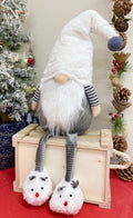 Grey & White Sitting Gonk With Slippers - £51.99 - 