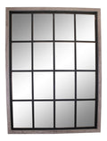 Grey Window Style Wall Mirror 60x80cm-Mirrors