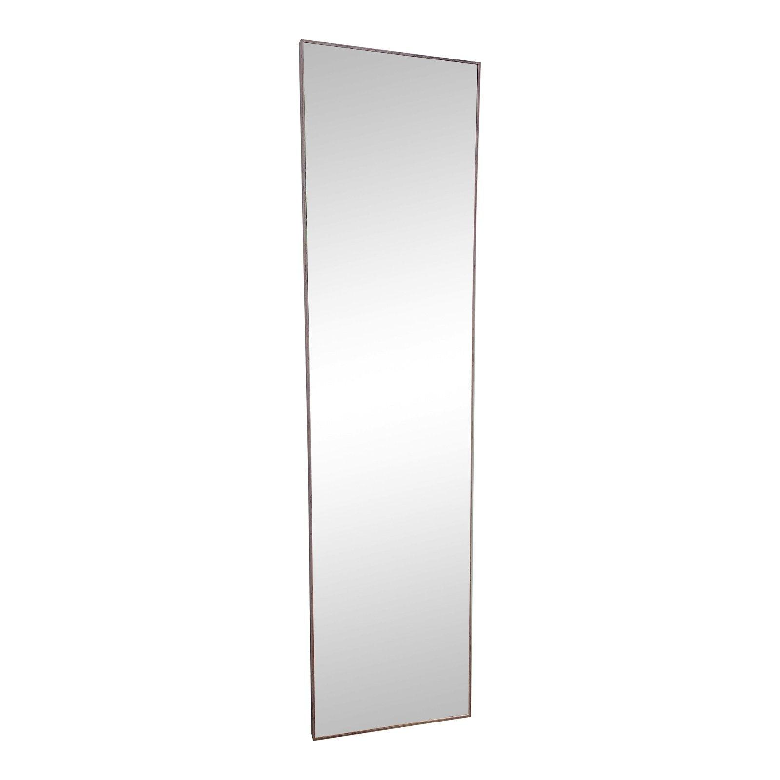 Grey Wood Wall Mirror 121cm-Mirrors