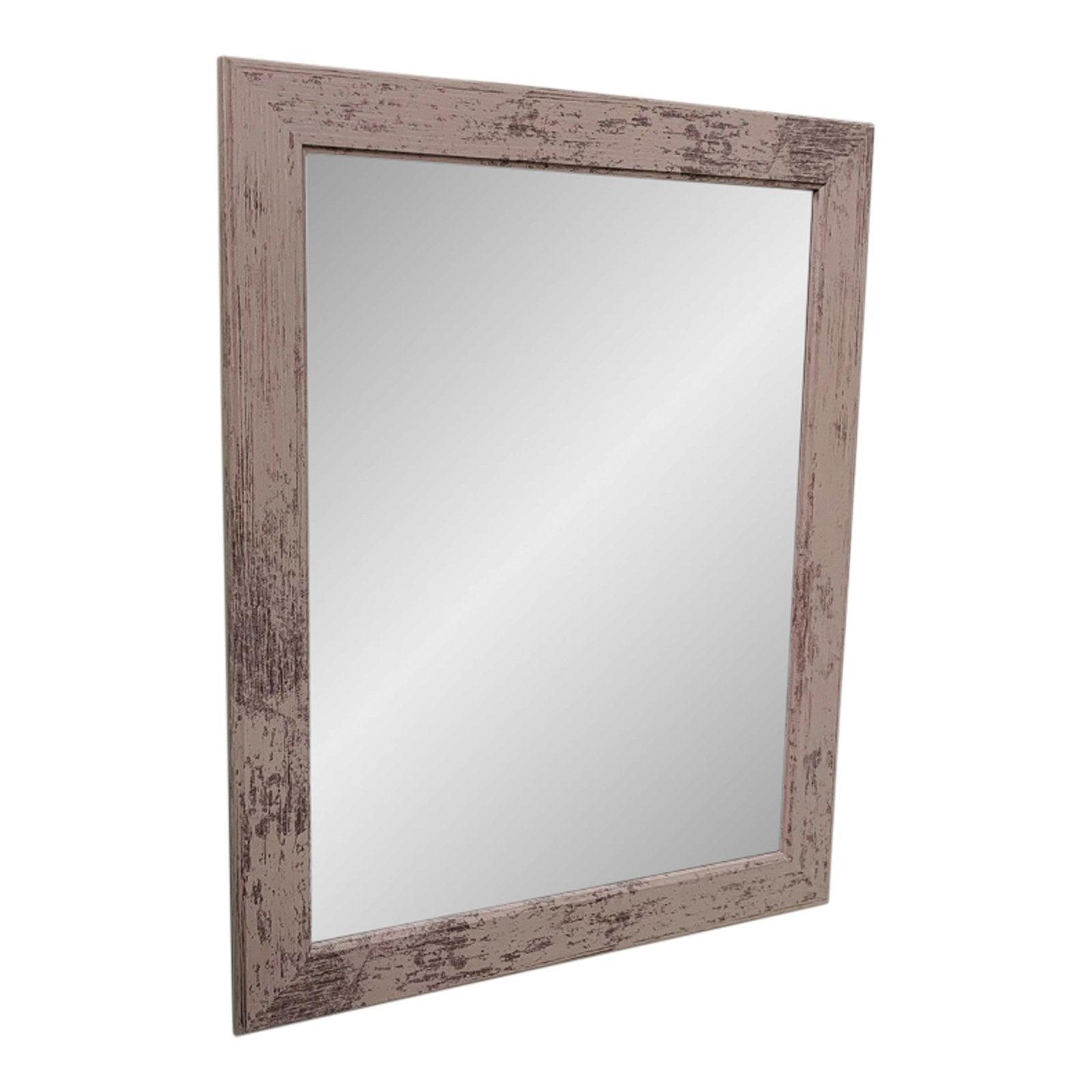 Grey Wooden Mirror 60x50cm - £38.99 - Mirrors 