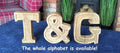 Hand Carved Wooden Embossed Letter B-Single Letters