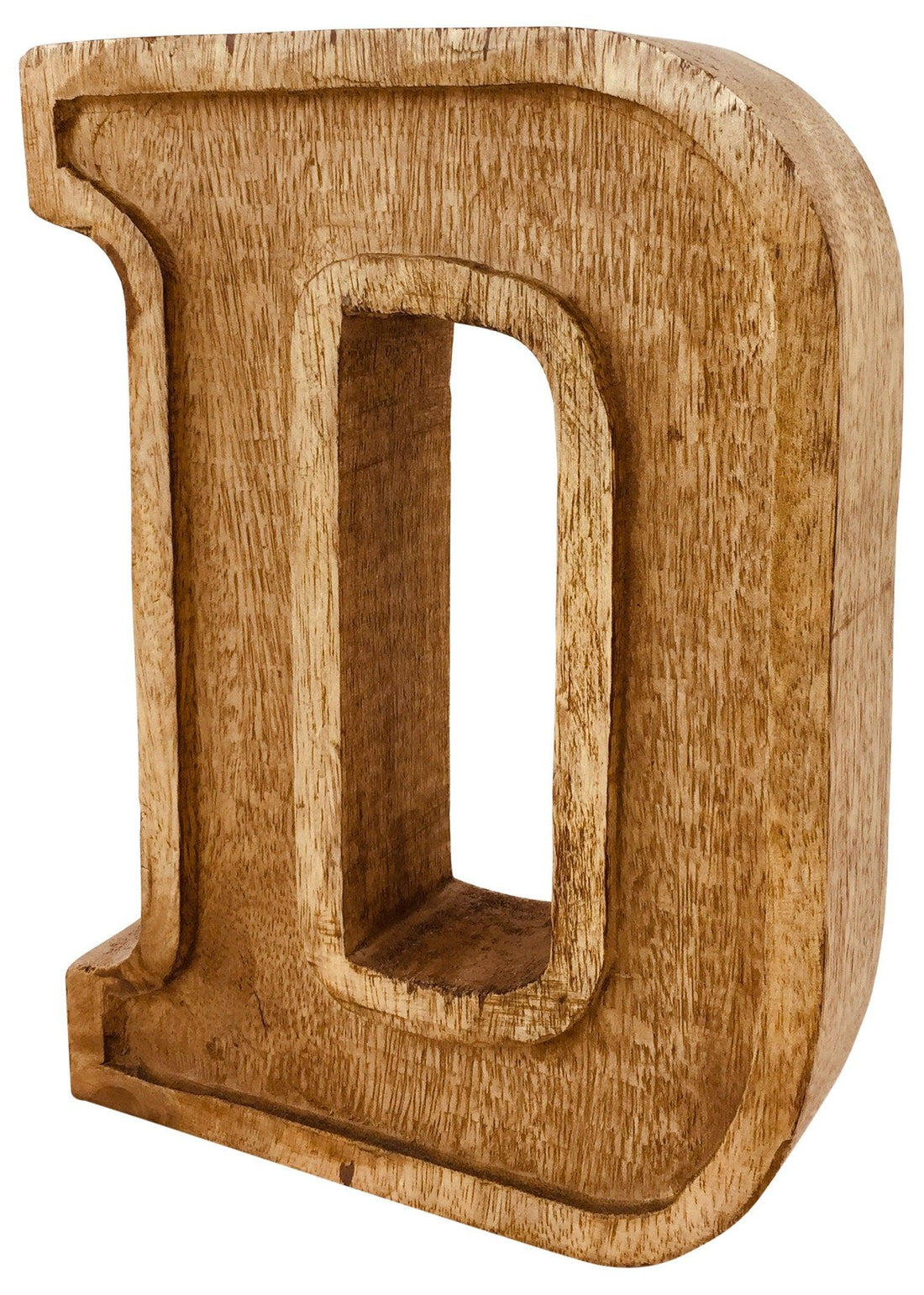 Hand Carved Wooden Embossed Letter D - £18.99 - Single Letters 