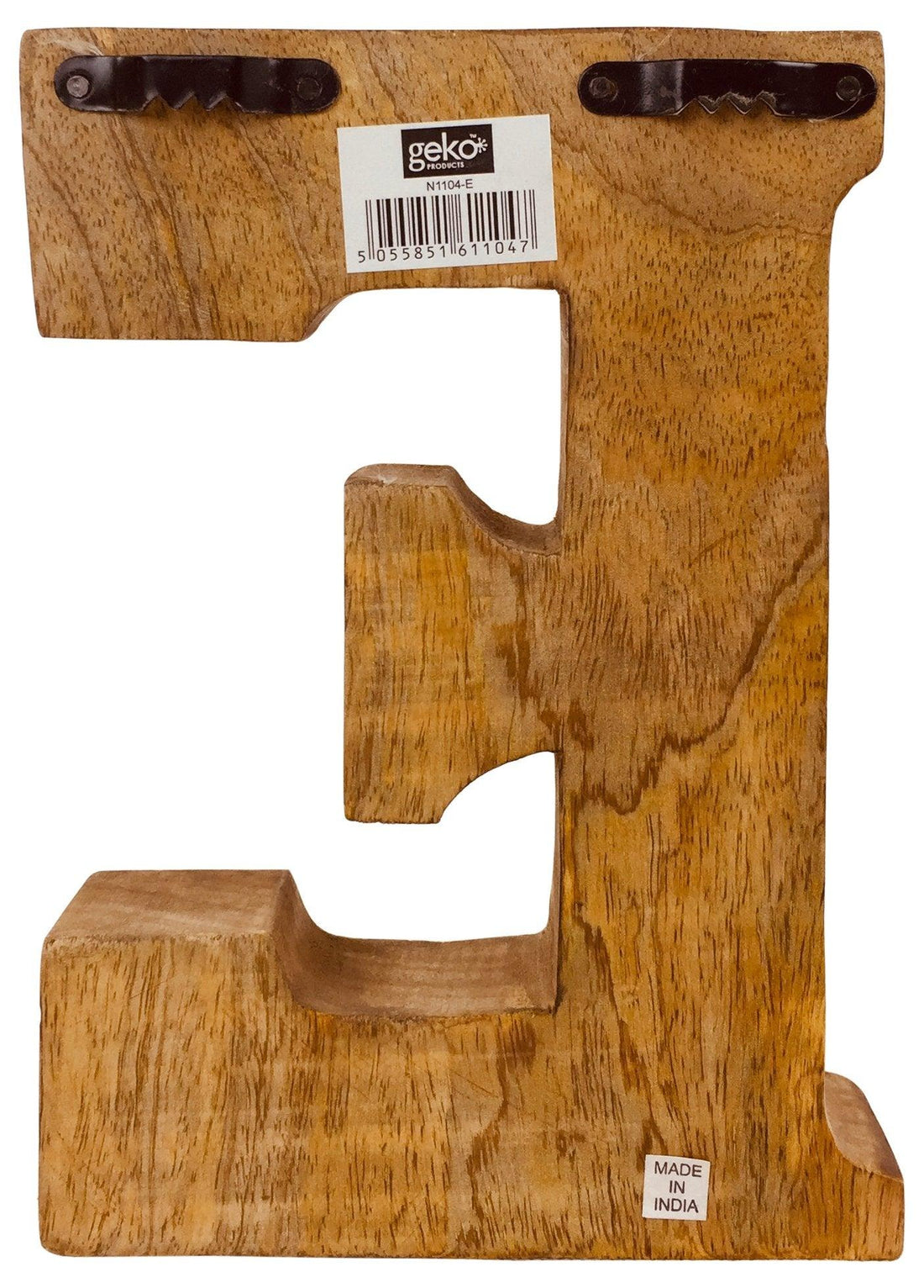Hand Carved Wooden Embossed Letter E - £18.99 - Single Letters 