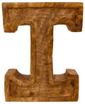 Hand Carved Wooden Embossed Letter I-Single Letters