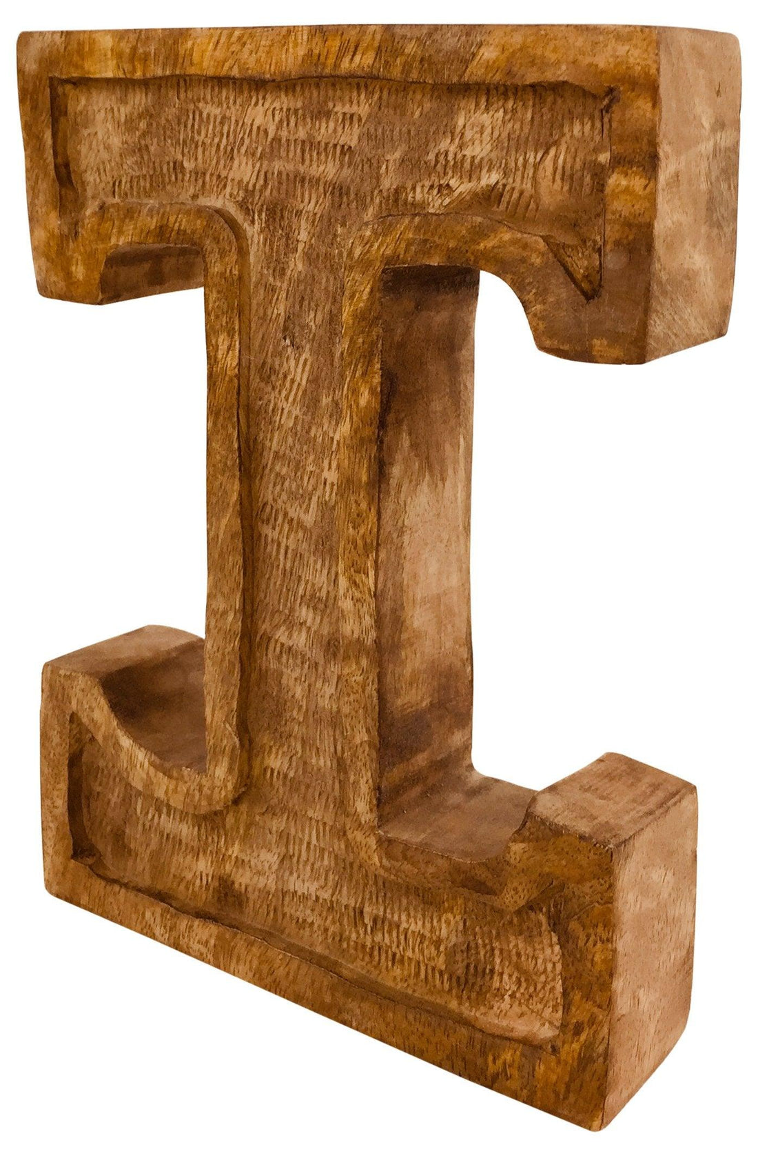 Hand Carved Wooden Embossed Letter I - £18.99 - Single Letters 