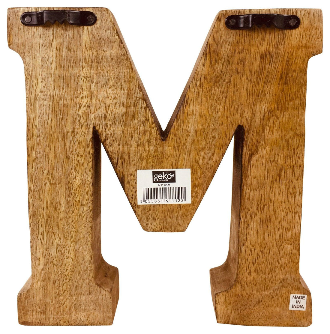 Hand Carved Wooden Embossed Letter M - £18.99 - Single Letters 
