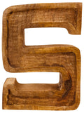 Hand Carved Wooden Embossed Letter S-Single Letters
