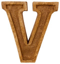 Hand Carved Wooden Embossed Letter V-Single Letters