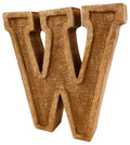 Hand Carved Wooden Embossed Letter W - £18.99 - Single Letters 