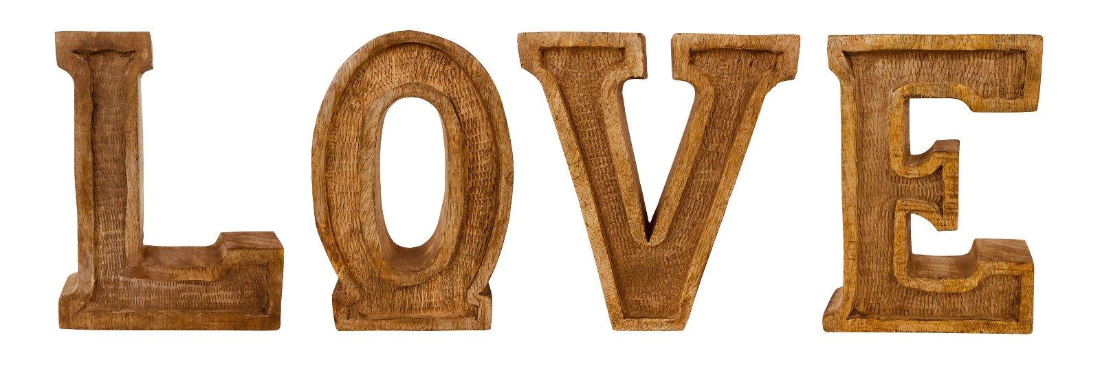Hand Carved Wooden Embossed Letters Love-Words - All Designs