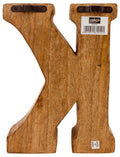 Hand Carved Wooden Geometric Letter K-Single Letters