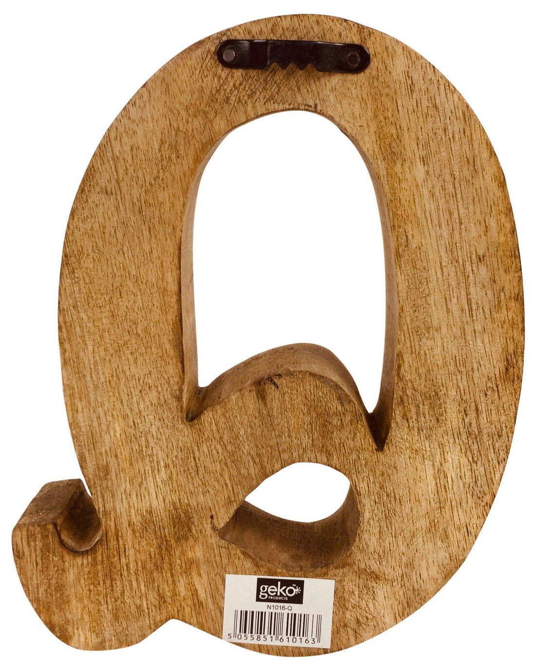 Hand Carved Wooden Geometric Letter Q - £12.99 - Single Letters 