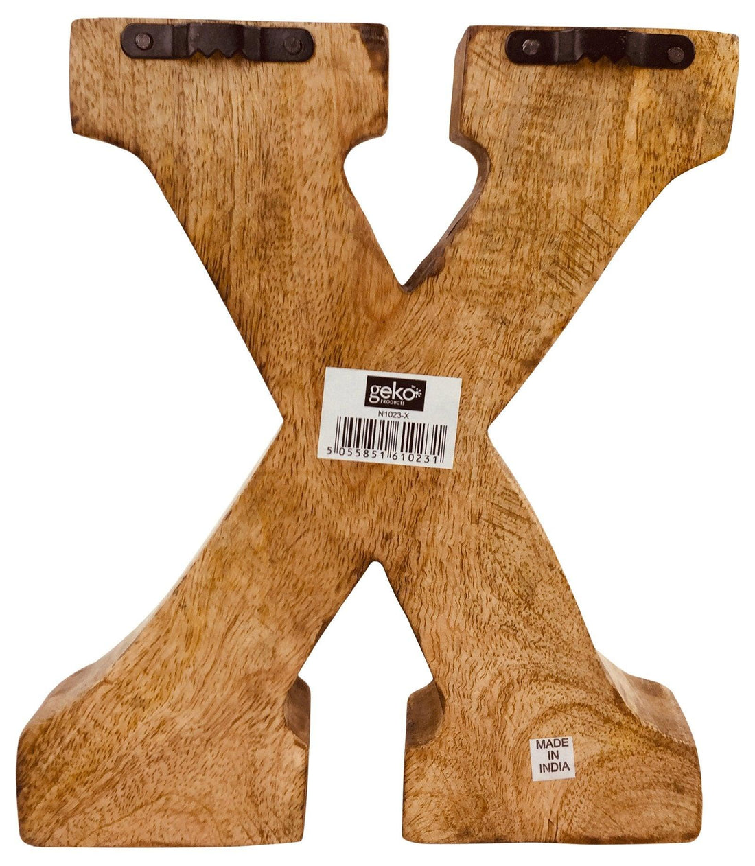 Hand Carved Wooden Geometric Letter X - £12.99 - Single Letters 