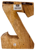 Hand Carved Wooden Geometric Letter Z-Single Letters