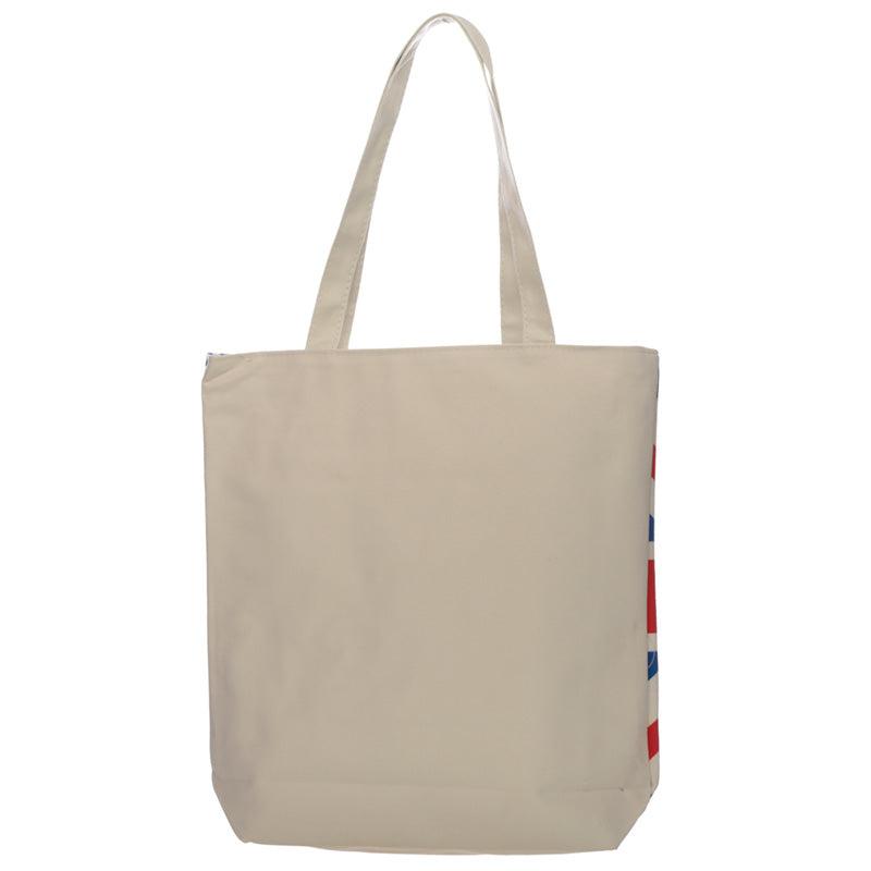 Handy Cotton Zip Up Shopping Bag - London Union Jack Flag-