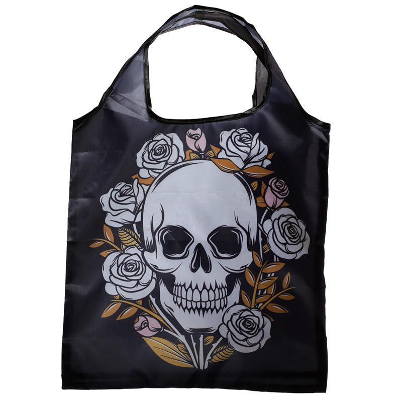 Handy Fold Up Skulls & Roses Shopping Bag with Holder - £7.99 - 