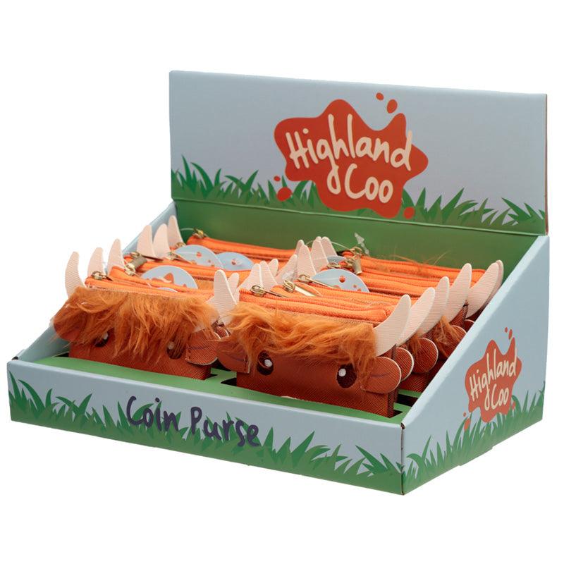 Handy PVC Purse - Highland Coo Cow with Fluffy Fringe - £8.99 - 