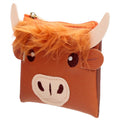 Handy PVC Purse - Highland Coo Cow with Fluffy Fringe-