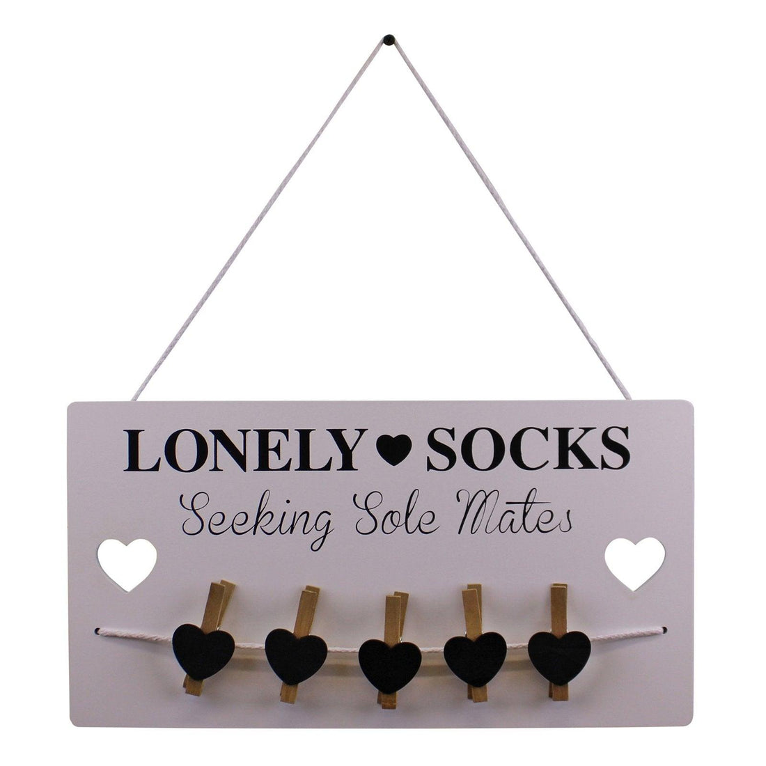 Hanging Lonely Sock Plaque 40x21cm - £18.99 - Blackboards, Memo Boards & Calendars 
