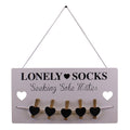 Hanging Lonely Sock Plaque 40x21cm-Blackboards, Memo Boards & Calendars