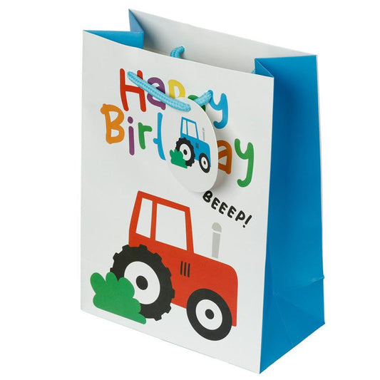 Happy Birthday Little Tractors Medium Gift Bag - £5.0 - 