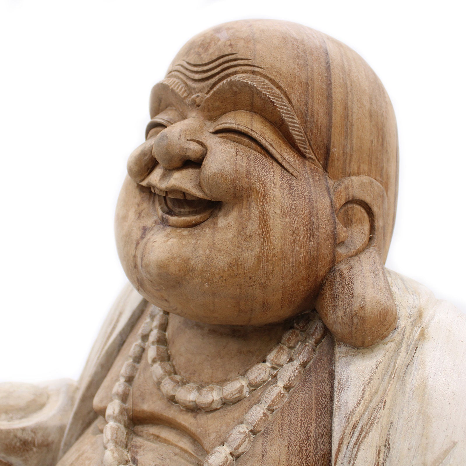 Happy Buddha - Whitewash 50cm-