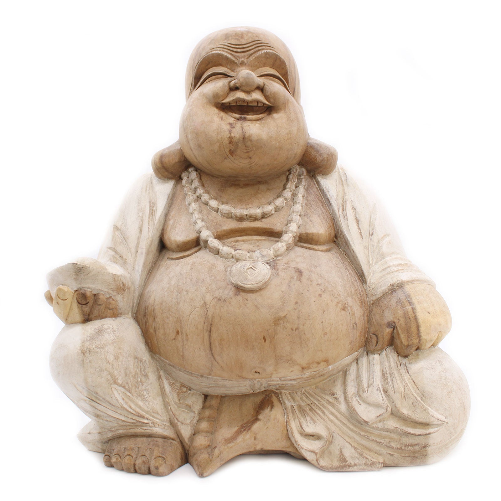 Happy Buddha - Whitewash 50cm - £180.0 - 