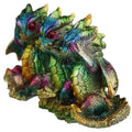 Hear No See No Speak No Metallic Rainbow Dragon Figurine-