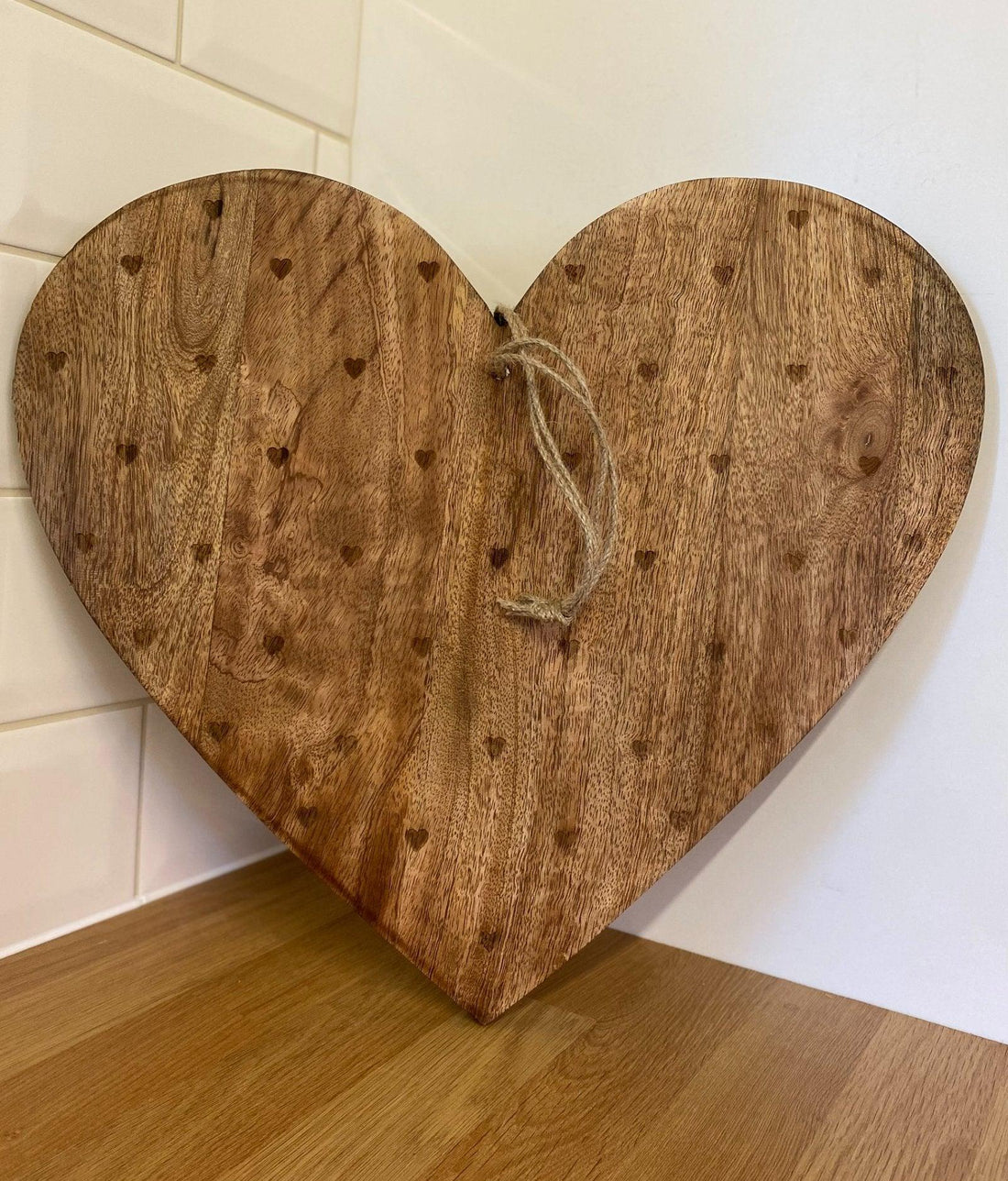 Heart Shaped Wooden Chopping Board 40cm - £28.99 - Trays & Chopping Boards 