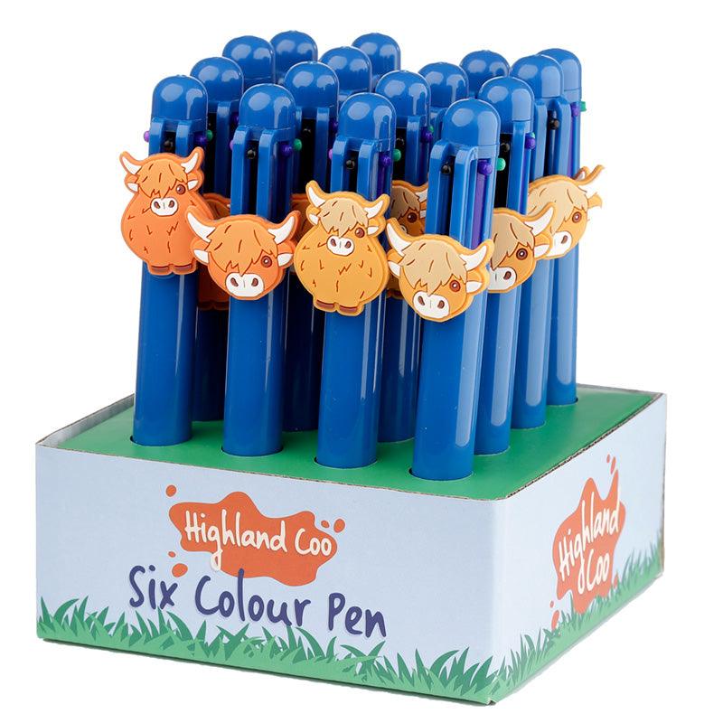 Highland Coo Multi Colour Pen (6 Colours) - £6.0 - 