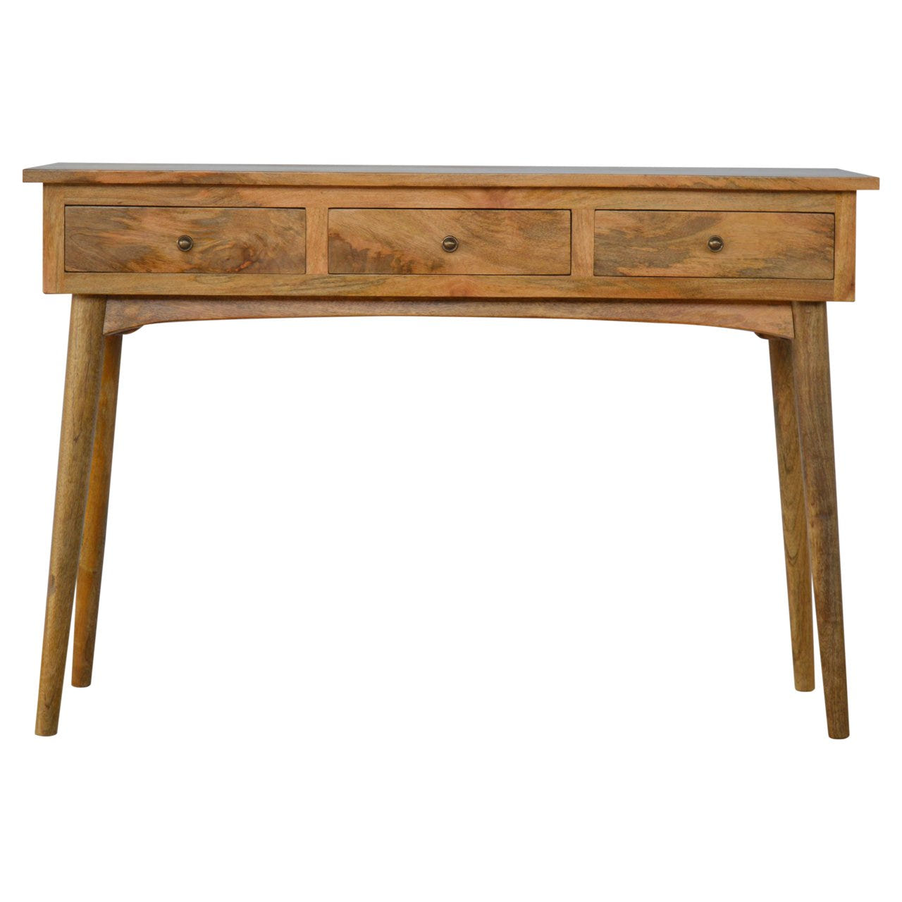 Large 3-Drawer Console Table | Oak-Ish Mango Wood