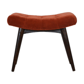 Brick Cotton Velvet Curve Bench