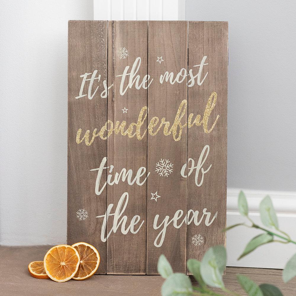 It's the Most Wonderful Time of the Year Wooden Plaque-Wall Art