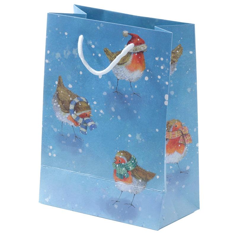 Jan Pashley Robin Christmas Medium Gift Bag-