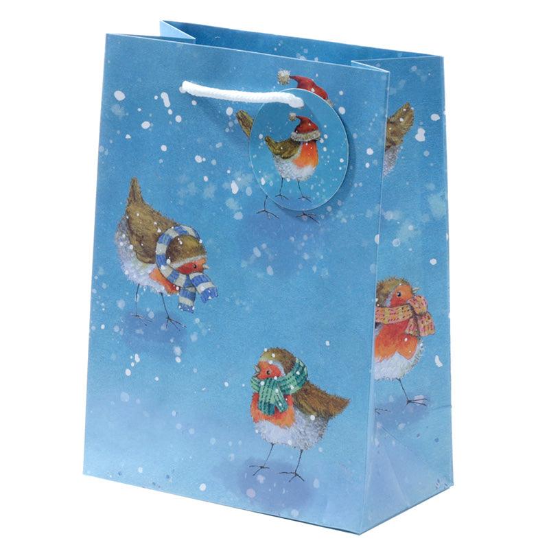 Jan Pashley Robin Christmas Medium Gift Bag - £5.0 - 
