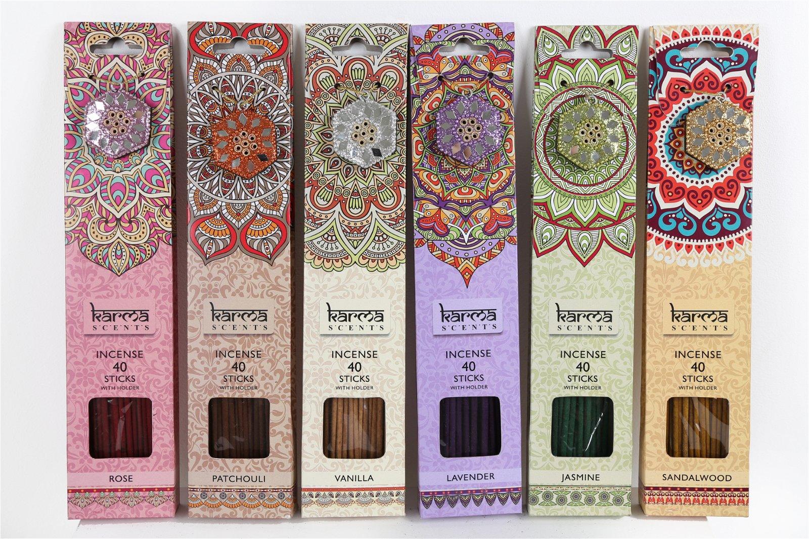 Karma Incense Sticks With Holder-Incense Sticks