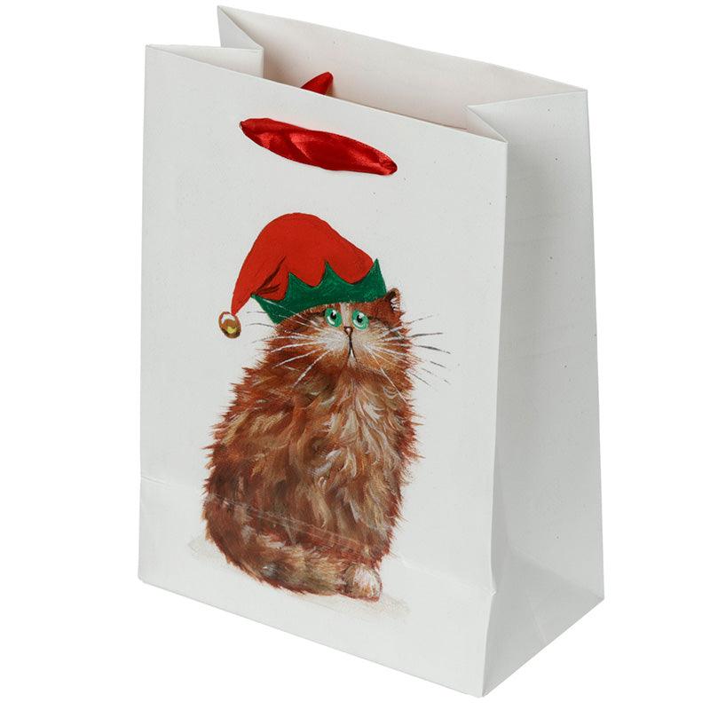 Kim Haskins Cats Christmas Elves Medium Gift Bag-
